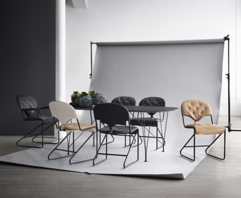 Krzesło Sam czarne naturale camel