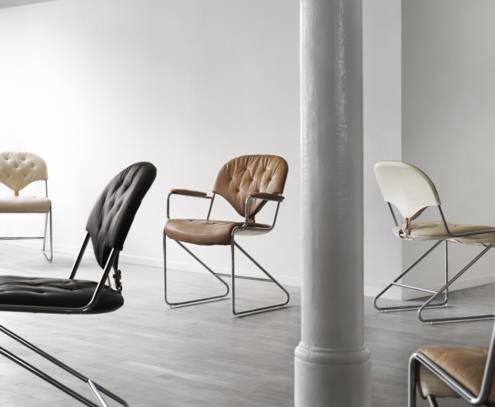 Krzesło Sam chrom naturale black